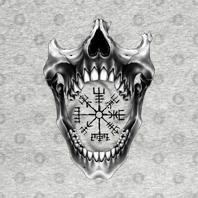 Nordic skull with vegvisir by Smurnov